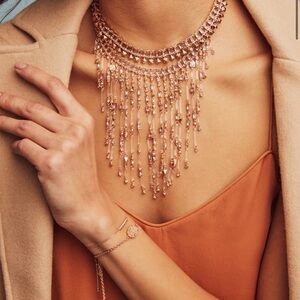 Rose Gold Elaina Bracelet with pink Drusy Stone